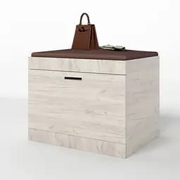 Тумба для взуття Еверест Соната ТО-600, 60х38х45 см дуб крафт білий (EVR-2723)