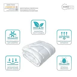 Ковдра літня Ideia Super Soft Classic, 215х155 см, білий (8-11785) - мініатюра 7