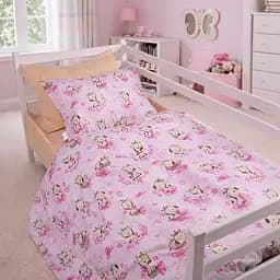 Комплект постільної білизни MirSon бязь Tiny Giraffes pink 110x140 см (2200012572641)