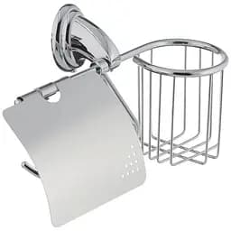 Держатель туалетной бумаги Zerix LR1503-1 с крышкой и корзиной LL1494 Хром