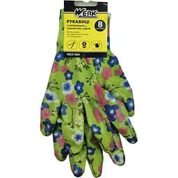 Перчатки для садовых работ Werk WE2146H с нитриловым покрытием зеленые размер 8