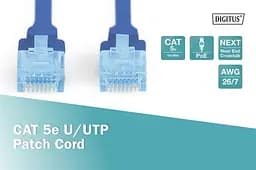 Патч-корд Assmann CAT 5e U-UTP, Cu, PVC AWG 26/7, довжина 0,5 м DK-1511-005/B Blue