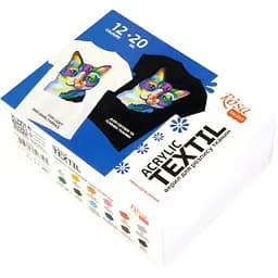 Набір фарб для розпису тканин 12×20 мл Rosa Talent