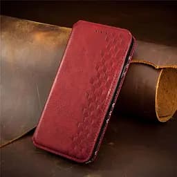 Шкіряний чохол-книжка GETMAN Cubic (PU) для Xiaomi Redmi Note 10 / Note 10s Червоний - мініатюра 5