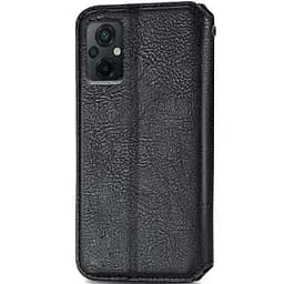 Шкіряний чохол книжка GETMAN Cubic PU для Xiaomi Poco M5 Чорний, Штучна шкіра, Слот для візитки - мініатюра 2