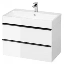 Тумба для ванної кімнати Cersanit Virgo 80 см Білий/Чорний S522-025 30412
