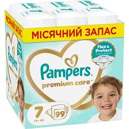 Подгузники Pampers Premium Care Размер 7 (15+ кг) 99 шт.