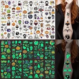 Набор детских временных татуировок "Halloween glow" Fresh Tattoo kids-tatto-halloween-glow-set-1