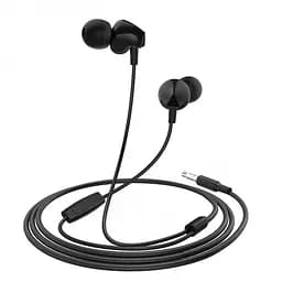 Проводные наушники вакуумные с микрофоном черные 3.5mm Hoco M60 Perfect Sound Universal 1.2m