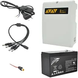 Источник бесперебойного питания (ИБП) UPS Kraft PSU1205LEDP комплект роутера терминала ONU 12V 5А 60Вт 9Ah