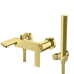 Смеситель для ванны Kohlman Experience brushed gold настенный KPL-QW110EGDB Золотой