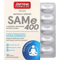 Дисульфат Тозилат Jarrow Formulas SAMe 400 мг 30 таблеток
