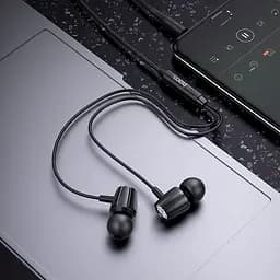 Навушники Hoco M88, вакуумні, провідні, 3.5mm, 1.2m, чорні - мініатюра 5