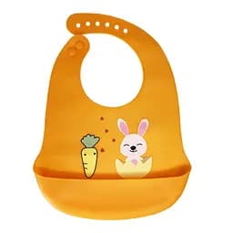 Слинявчик силіконовий "Зайка" Mega Zayka MGZ-0611(Orange) з кишенею