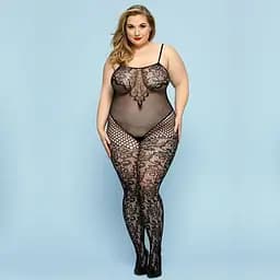 Откровенный бодистокинг JSY Роковая Скарлет Plus Size, Black