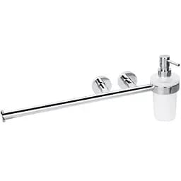 Тримач для рушника з дозатором Bemeta Omega 104019012 Білий