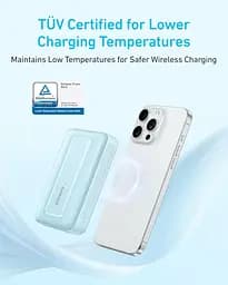 Магнітний Magsafe павербанк Anker A1684 10000 mAh з бездротовою зарядкою для iPhone УМБ блакитний - мініатюра 2