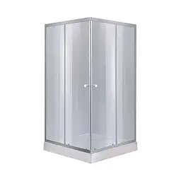 Набор: душевая кабина Lidz Wawel SC80x80.SAT.LOW.GR, стекло тонированное 4 мм + поддон Mazur, универсальная, тонированная