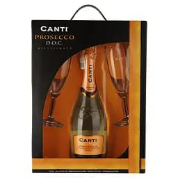 Ігристе вино Canti Prosecco Millesimato, 11%, 0,75 л + 2 келихи, в подарунковій упаковці - мініатюра 4