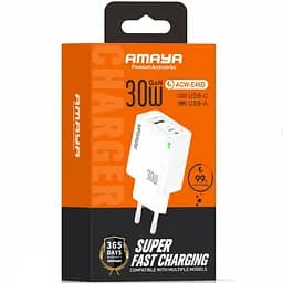 МЗП Amaya E46D PD30W+QC3.0 GaN (1USB-A/1C) White - мініатюра 2