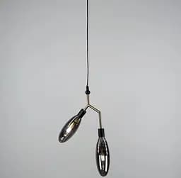 Світильник в корпусі латунь з видовженим плафоном Line.F Колір плафона Янтарний