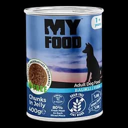 Влажный корм Hermos My Food Для собак кусочки в желе с рыбой 400 г