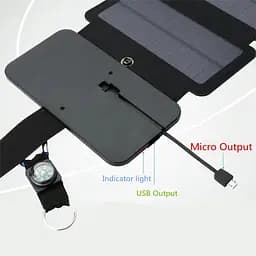 Туристична сонячна зарядка для телефону Kernuap 5W, 5В / 1А (100130) - мініатюра 4