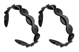 Обруч для волосся Titania Plait, чорний, 2 шт. (7973)