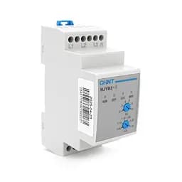 Реле контролю фаз CHINT NJYB3-9 AC220V, 1-2F4P, Захист U+ (1.05~1,3) *Us, Затримка 0,1~10с, Ue240/415V, Ie0.75/0.47, 1CO+1NO
