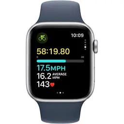 Смарт-годинник Apple Watch SE 2 GPS 40mm Silver Aluminium Case with Storm Blue Sport Band M/L (MRE23) - мініатюра 2