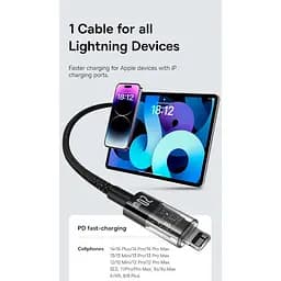 Кабель Baseus Gem Fast-Charging Cable Type-C to Lightning 20W 1m P10373001311-00 Blue - мініатюра 7