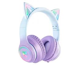Навушники Onikuma Bluetooth з підсвіткою B90 Gaming CAT with LED фіолетові - мініатюра 4