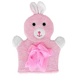 Мочалка-рукавичка для купання "Зайка" Mega Zayka MGZ-0911(Pink)