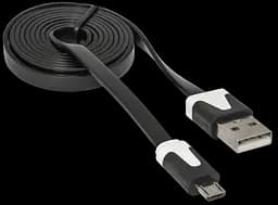 Кабель USB AM-micro BM, 1.0 м, USB08-03T чорний Defender - мініатюра 2
