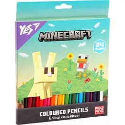 Олівці кольорові Yes Minecraft Spring 24 кольори (290776) - мініатюра 2
