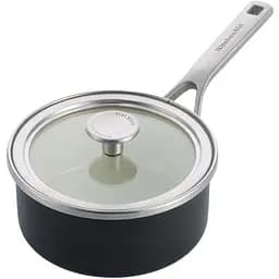 Ковш KitchenAid Steel Core с крышкой 20 см 2.4 л матовый черный (CC005999-001)