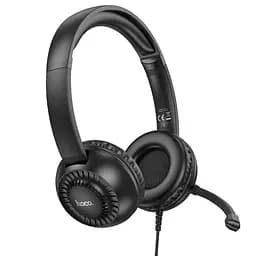 Навушники накладні Hoco W112 2 Jack 3.5з мікрофоном чорний - мініатюра 2