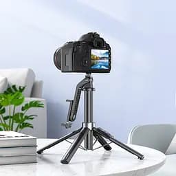 Селфі-монопод HOCO K21 Stream aluminum alloy live broadcast holder Black - мініатюра 9