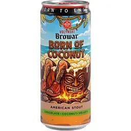 Пиво Mikki Brew Born Of Coconut, темне, нефільтроване, 7%, з/б, 0,33 л