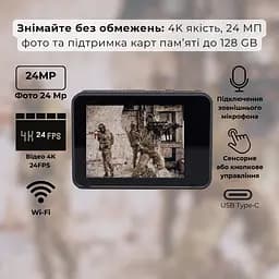 Екшн-камера AIRON ProCam 7 Black: Набір екшн камери для тактичних шоломів - мініатюра 4