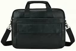 Чоловіча сумка з натуральної шкіри Tiding Bag Чорна (SA25-1131A) - мініатюра 2