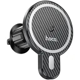Холдер Hoco CA85 Ultra-fast magnetic wireless charging car holder Черный