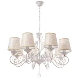 Люстра подвесная Brille с абажуром классическая E14 40W WH (BKL-663S/8)