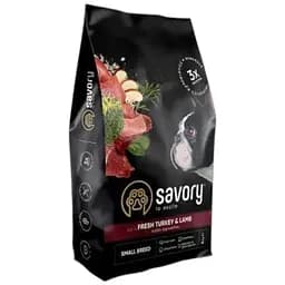 Сухой корм Savory Small для собак мелких пород, со свежим ягненком и индейкой, 8 кг
