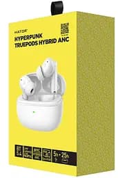 Навушники HATOR TWS Hyреrpunk Truepods Hybrid ANC White (HTA432) - мініатюра 5