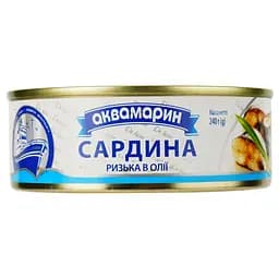 Сардини Аквамарин ризька в олії 240 г (925575)