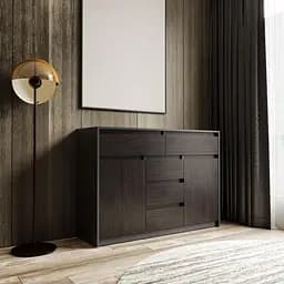 Комод Moreli T-227, 1271x910x400 мм Антрацитовый/Венге магия (mo-t227-antracit-venge)