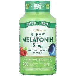 Мелатонін для сну Nature's Truth Sleep Melatonin смак ягід 5 мг 200 швидкорозчинних таблеток