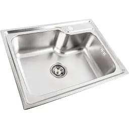 Кухонна мийка Рlatinum Декор 5845 з нержавіючої сталі 0.8 мм прямокутна 58x45 см (000019721)