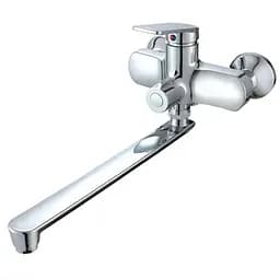 Смеситель для ванны Plamix Lucas-006 EURO SET Chrome (со шлангом, лейкой и кронштейном) (PM0710)